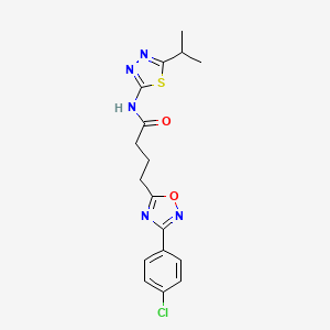 4-(3-(4-chlorophenyl)-1,2,4-oxadiazol-5-yl)-N-(5-isopropyl-1,3,4-thiadiazol-2-yl)butanamide