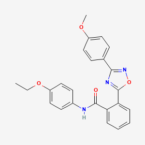 molecular formula C24H21N3O4 B7684742 N-(4-ethoxyphenyl)-2-[3-(4-methoxyphenyl)-1,2,4-oxadiazol-5-yl]benzamide 