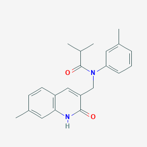 N-((2-hydroxy-7-methylquinolin-3-yl)methyl)-N-(m-tolyl)isobutyramide