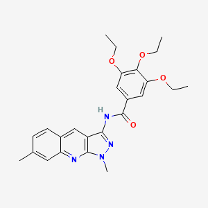 N-(1,7-dimethylpyrazolo[3,4-b]quinolin-3-yl)-3,4,5-triethoxybenzamide