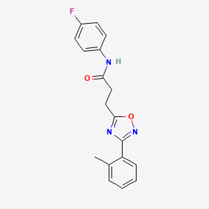 N-(4-fluorophenyl)-3-[3-(2-methylphenyl)-1,2,4-oxadiazol-5-yl]propanamide