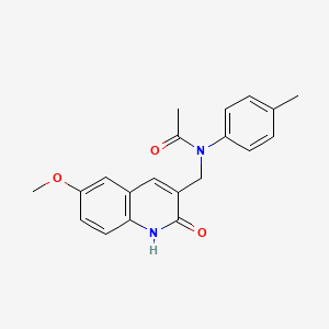 N-((2-hydroxy-6-methoxyquinolin-3-yl)methyl)-N-(p-tolyl)acetamide