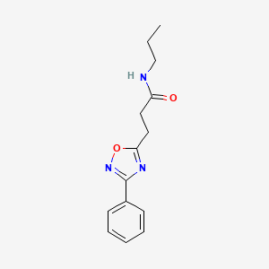 3-(3-phenyl-1,2,4-oxadiazol-5-yl)-N-propylpropanamide