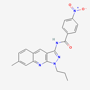 N-(7-methyl-1-propyl-1H-pyrazolo[3,4-b]quinolin-3-yl)-4-nitrobenzamide