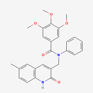 N-((2-hydroxy-6-methylquinolin-3-yl)methyl)-3,4,5-trimethoxy-N-phenylbenzamide