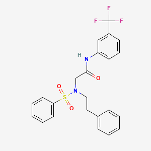 N~2~-(2-phenylethyl)-N~2~-(phenylsulfonyl)-N-[3-(trifluoromethyl)phenyl]glycinamide