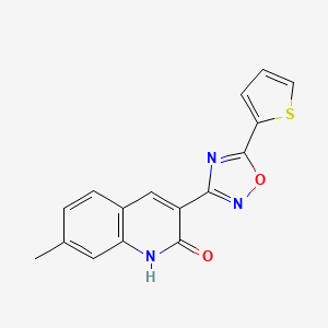 7-METHYL-3-[5-(THIOPHEN-2-YL)-1,2,4-OXADIAZOL-3-YL]QUINOLIN-2-OL