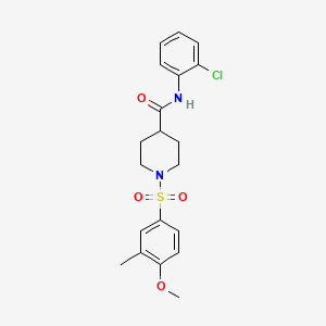 1-(4-methoxy-3-methylbenzenesulfonyl)-N-(1-phenylethyl)piperidine-4-carboxamide