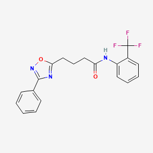 4-(3-phenyl-1,2,4-oxadiazol-5-yl)-N-[2-(trifluoromethyl)phenyl]butanamide