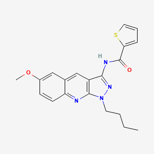 molecular formula C20H20N4O2S B7684986 N-(1-butyl-6-methoxy-1H-pyrazolo[3,4-b]quinolin-3-yl)thiophene-2-carboxamide 