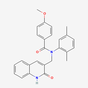 molecular formula C26H24N2O3 B7685004 N-(2,5-dimethylphenyl)-N-((2-hydroxyquinolin-3-yl)methyl)-4-methoxybenzamide 