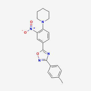 1-{4-[3-(4-Methylphenyl)-1,2,4-oxadiazol-5-yl]-2-nitrophenyl}piperidine