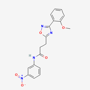 3-[3-(2-methoxyphenyl)-1,2,4-oxadiazol-5-yl]-N-(3-nitrophenyl)propanamide