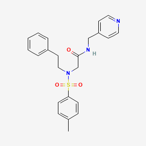 N~2~-[(4-methylphenyl)sulfonyl]-N~2~-(2-phenylethyl)-N-(pyridin-4-ylmethyl)glycinamide