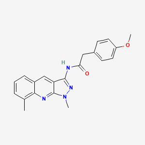 N-(1,8-dimethylpyrazolo[3,4-b]quinolin-3-yl)-2-(4-methoxyphenyl)acetamide