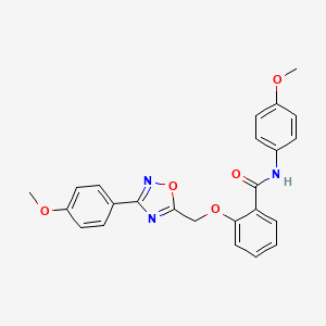 N-(4-methoxyphenyl)-2-{[3-(4-methoxyphenyl)-1,2,4-oxadiazol-5-yl]methoxy}benzamide