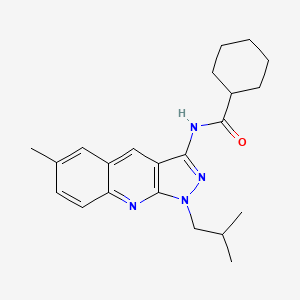 N-(1-isobutyl-6-methyl-1H-pyrazolo[3,4-b]quinolin-3-yl)cyclohexanecarboxamide