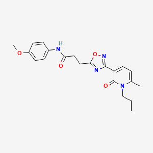 N-(4-methoxyphenyl)-3-[3-(6-methyl-2-oxo-1-propyl-1,2-dihydropyridin-3-yl)-1,2,4-oxadiazol-5-yl]propanamide