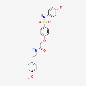 2-[4-[(4-fluorophenyl)sulfamoyl]phenoxy]-N-[2-(4-methoxyphenyl)ethyl]acetamide