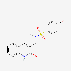 N-ethyl-N-((2-hydroxyquinolin-3-yl)methyl)-4-methoxybenzenesulfonamide