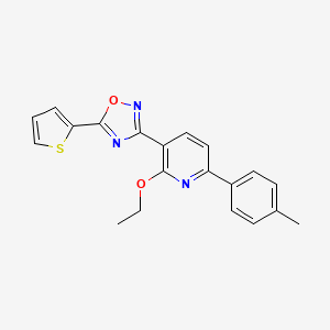 2-ethoxy-6-(4-methylphenyl)-3-[5-(thiophen-2-yl)-1,2,4-oxadiazol-3-yl]pyridine