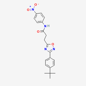 3-[3-(4-tert-butylphenyl)-1,2,4-oxadiazol-5-yl]-N-(4-nitrophenyl)propanamide