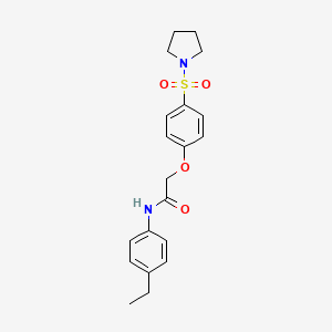 N-(4-ethylphenyl)-2-(4-(pyrrolidin-1-ylsulfonyl)phenoxy)acetamide