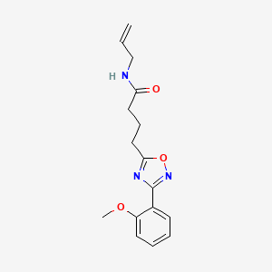 molecular formula C16H19N3O3 B7685103 4-[3-(2-methoxyphenyl)-1,2,4-oxadiazol-5-yl]-N-prop-2-enylbutanamide 