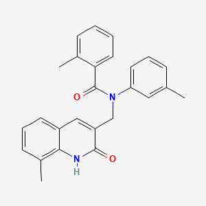 N-((2-hydroxy-8-methylquinolin-3-yl)methyl)-2-methyl-N-(m-tolyl)benzamide