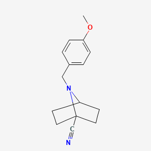 molecular formula C15H18N2O B7685131 (1s,4s)-7-(4-Methoxybenzyl)-7-azabicyclo[2.2.1]heptane-1-carbonitrile 