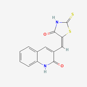 (5E)-5-[(2-oxo-1H-quinolin-3-yl)methylidene]-2-sulfanylidene-1,3-thiazolidin-4-one