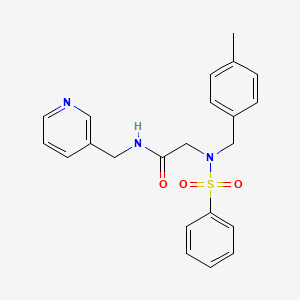 molecular formula C22H23N3O3S B7685152 N-cyclopropyl-2-{N-[(4-methylphenyl)methyl]benzenesulfonamido}acetamide 