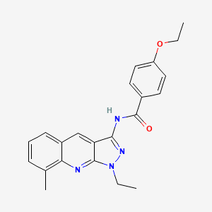 4-ethoxy-N-(1-ethyl-8-methyl-1H-pyrazolo[3,4-b]quinolin-3-yl)benzamide