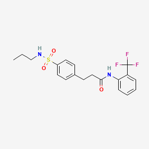 3-[4-(propylsulfamoyl)phenyl]-N-[2-(trifluoromethyl)phenyl]propanamide