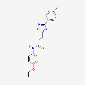 molecular formula C20H21N3O3 B7685170 N-(4-ethoxyphenyl)-3-[3-(4-methylphenyl)-1,2,4-oxadiazol-5-yl]propanamide 