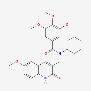 N-cyclohexyl-N-((2-hydroxy-6-methoxyquinolin-3-yl)methyl)-3,4,5-trimethoxybenzamide