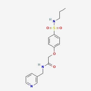 2-[4-(propylsulfamoyl)phenoxy]-N-(pyridin-3-ylmethyl)acetamide