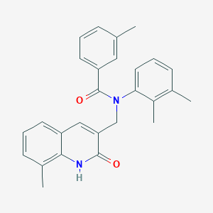 N-(2,3-dimethylphenyl)-N-((2-hydroxy-8-methylquinolin-3-yl)methyl)-3-methylbenzamide