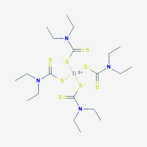 molecular formula C20H40N4S8Ti B076852 二乙基二硫代氨基甲酸钛 CAS No. 12367-51-0
