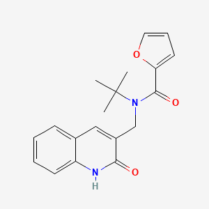 molecular formula C19H20N2O3 B7685243 N-tert-butyl-N-[(2-oxo-1H-quinolin-3-yl)methyl]furan-2-carboxamide CAS No. 714290-87-6