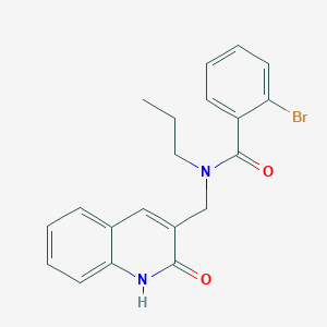 2-bromo-N-((2-hydroxyquinolin-3-yl)methyl)-N-propylbenzamide