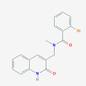 molecular formula C18H15BrN2O2 B7685272 2-bromo-N-((2-hydroxyquinolin-3-yl)methyl)-N-methylbenzamide 