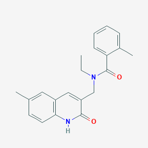 N-ethyl-N-((2-hydroxy-6-methylquinolin-3-yl)methyl)-2-methylbenzamide