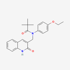 N-(4-ethoxyphenyl)-N-((2-hydroxyquinolin-3-yl)methyl)pivalamide