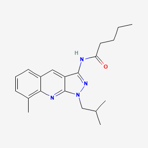 N-(1-isobutyl-8-methyl-1H-pyrazolo[3,4-b]quinolin-3-yl)pentanamide