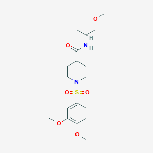 N-(3-bromophenyl)-1-(3,4-dimethoxybenzenesulfonyl)piperidine-4-carboxamide