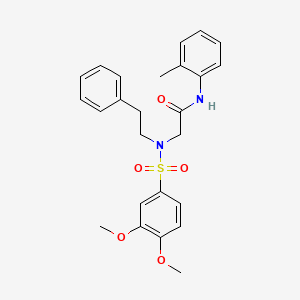 2-(3,4-dimethoxy-N-phenethylphenylsulfonamido)-N-(o-tolyl)acetamide