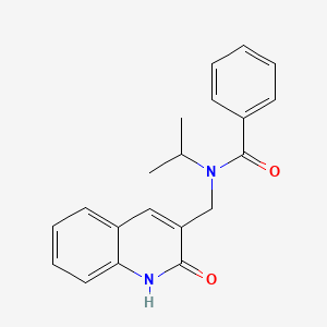 molecular formula C20H20N2O2 B7685508 N-((2-hydroxyquinolin-3-yl)methyl)-N-isopropylbenzamide 