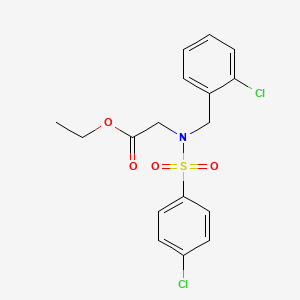 molecular formula C17H17Cl2NO4S B7685530 Ethyl 2-(4-chloro-N-(2-chlorobenzyl)phenylsulfonamido)acetate CAS No. 688751-60-2