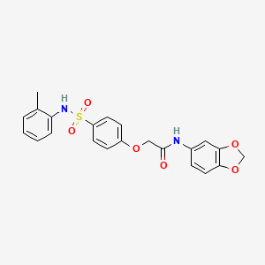 N-(benzo[d][1,3]dioxol-5-yl)-2-(4-(N-(o-tolyl)sulfamoyl)phenoxy)acetamide